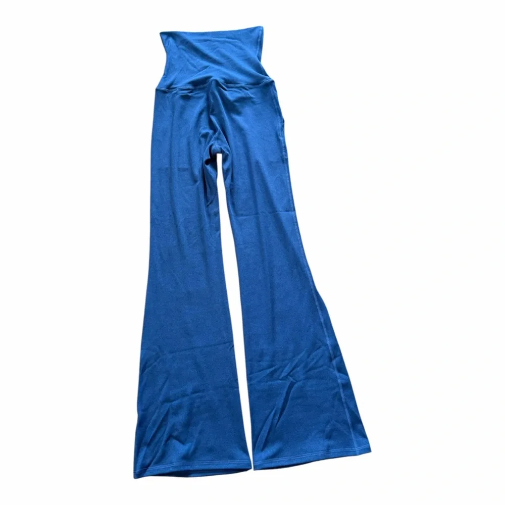 Halara Blue Super High Waistband Foldover Pocket Full Length Flare Leggings XS